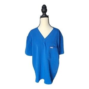 Figs Short Sleeve Technical Collection In Bright Blue